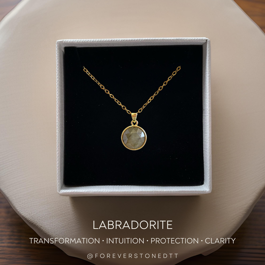Labradorite Mini Orb Pendant Necklace