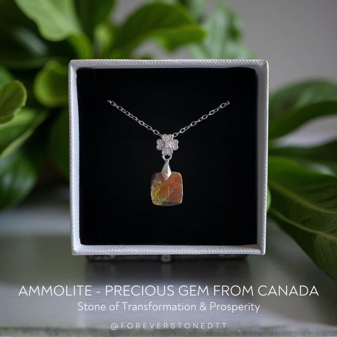 Ammolite Pendant - Precious Gem from Canada