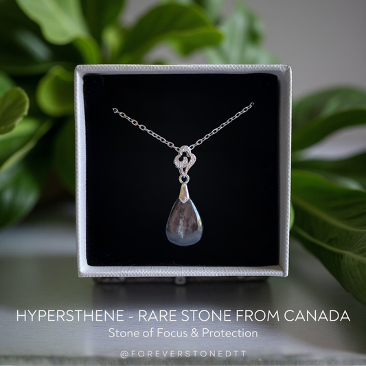 Hypersthene Pendant - Rare Stone from Canada