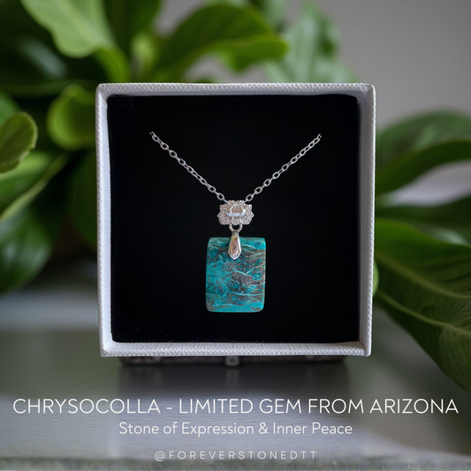 Chrysocolla Pendant - Limited Gem from Arizona