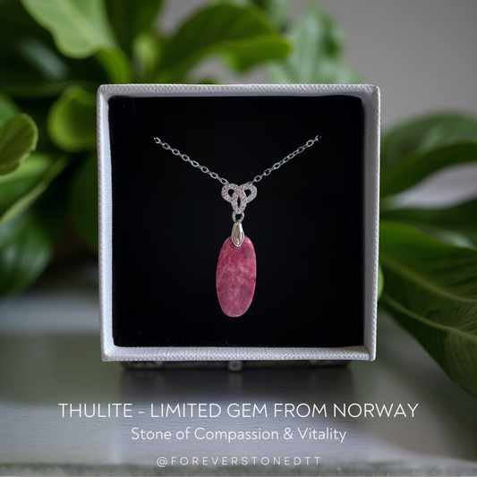 Thulite Pendant - Limited Gem from Norway