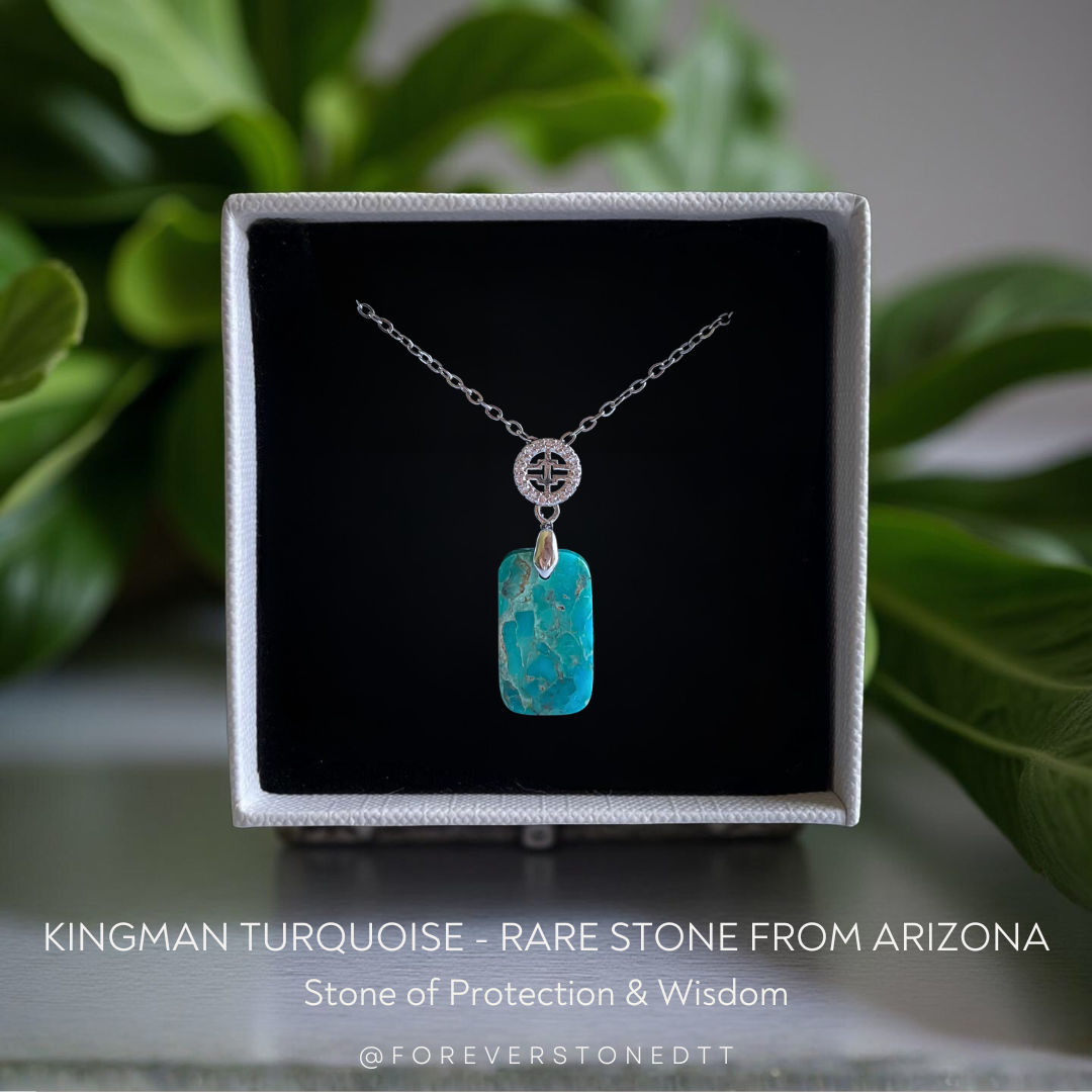 Kingman Turquoise Pendant - Rare Stone from Arizona
