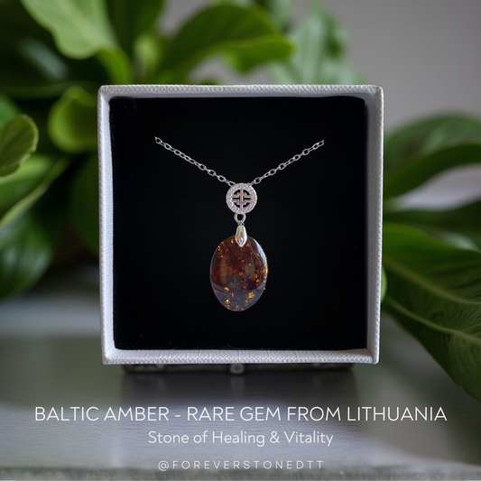 Baltic Amber Pendant - Rare Gem from Lithuania