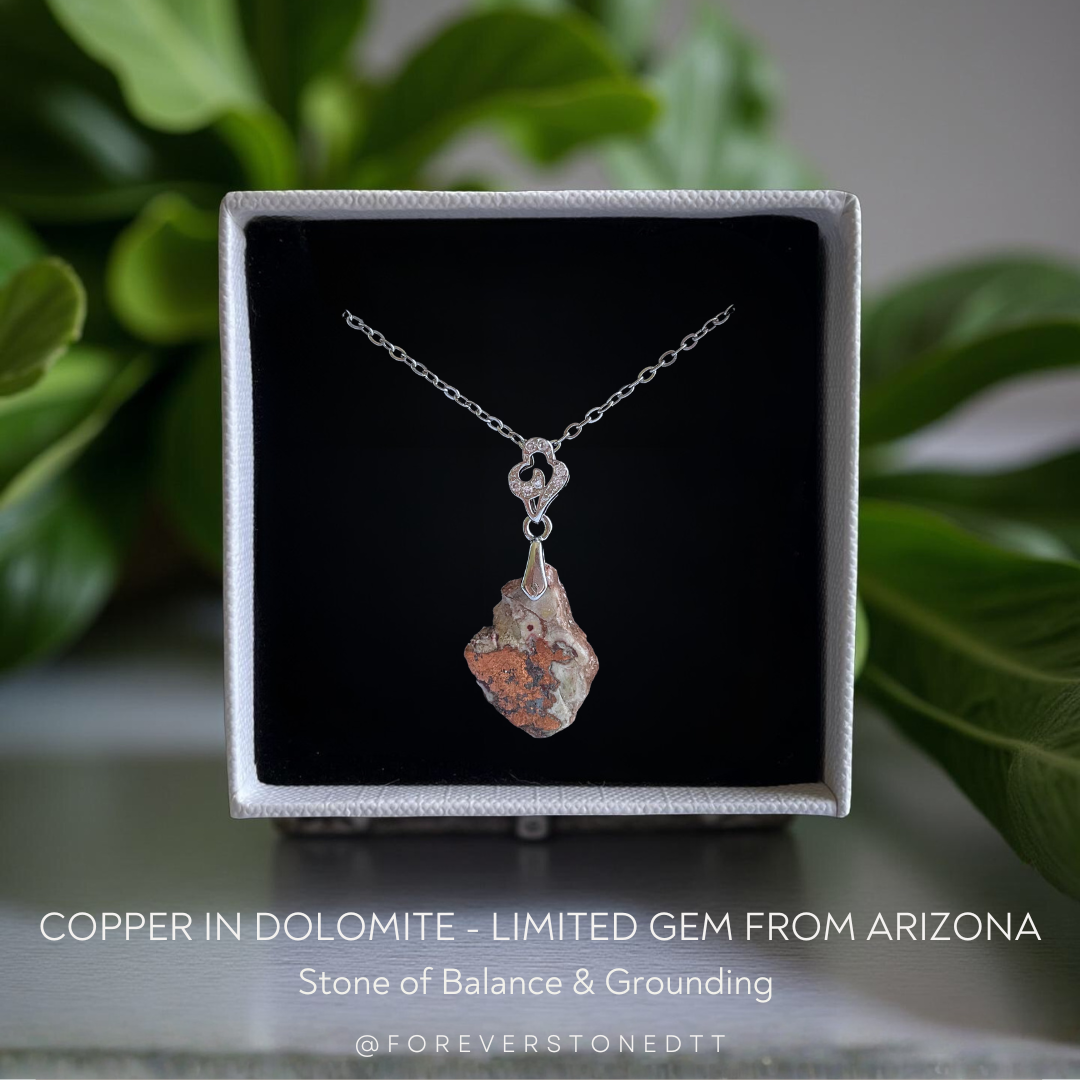 Copper in Dolomite Pendant - Limited Gem from Arizona