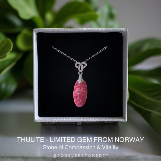 Thulite Pendant - Limited Gem from Norway