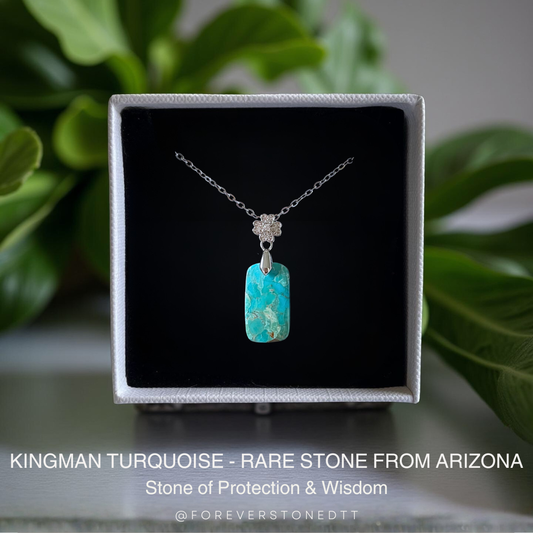 Kingman Turquoise Pendant - Rare Stone from Arizona