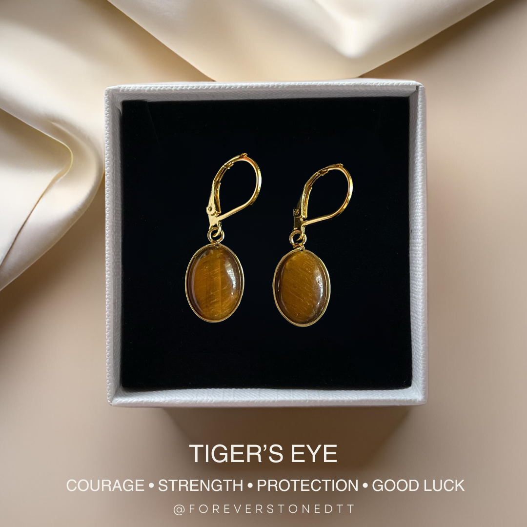 Tiger's Eye Aura Earrings