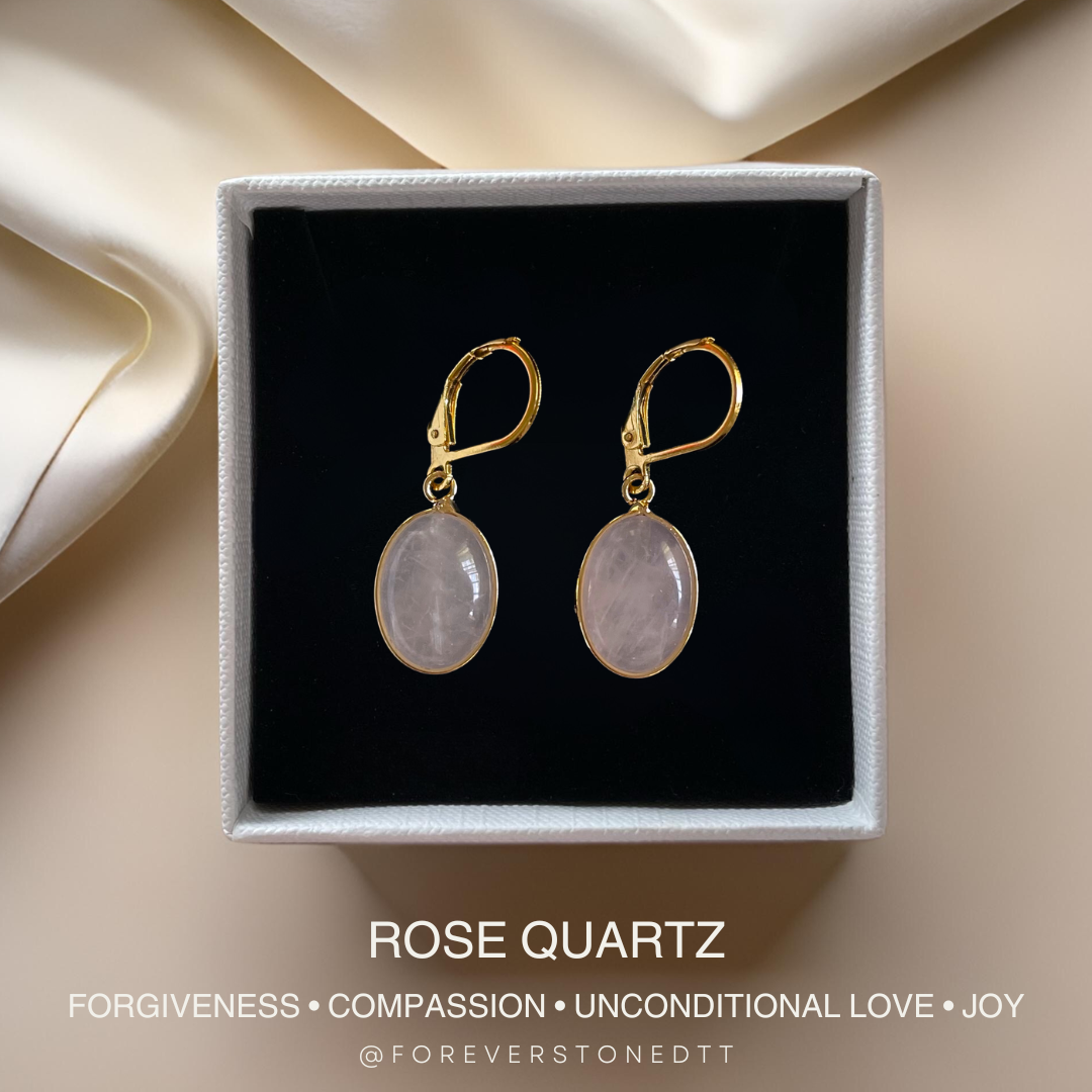 Rose Quartz Aura Earrings