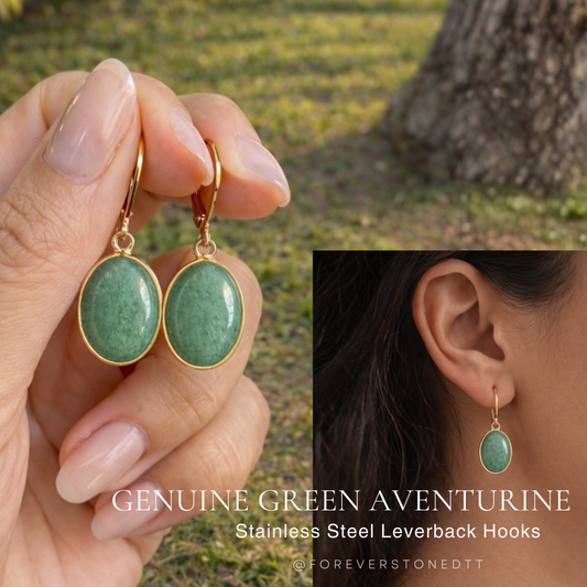Green Aventurine Aura Earrings