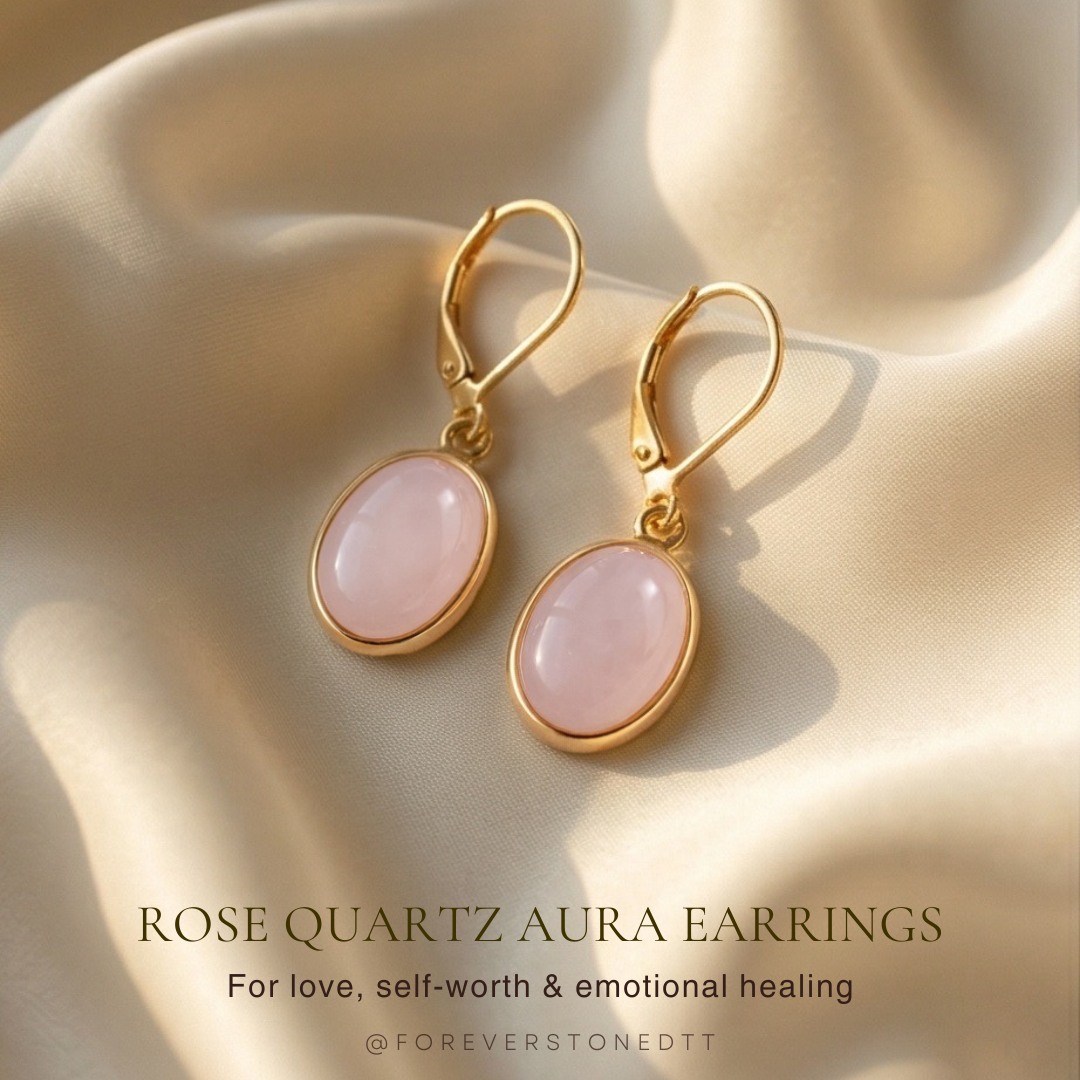 Rose Quartz Aura Earrings