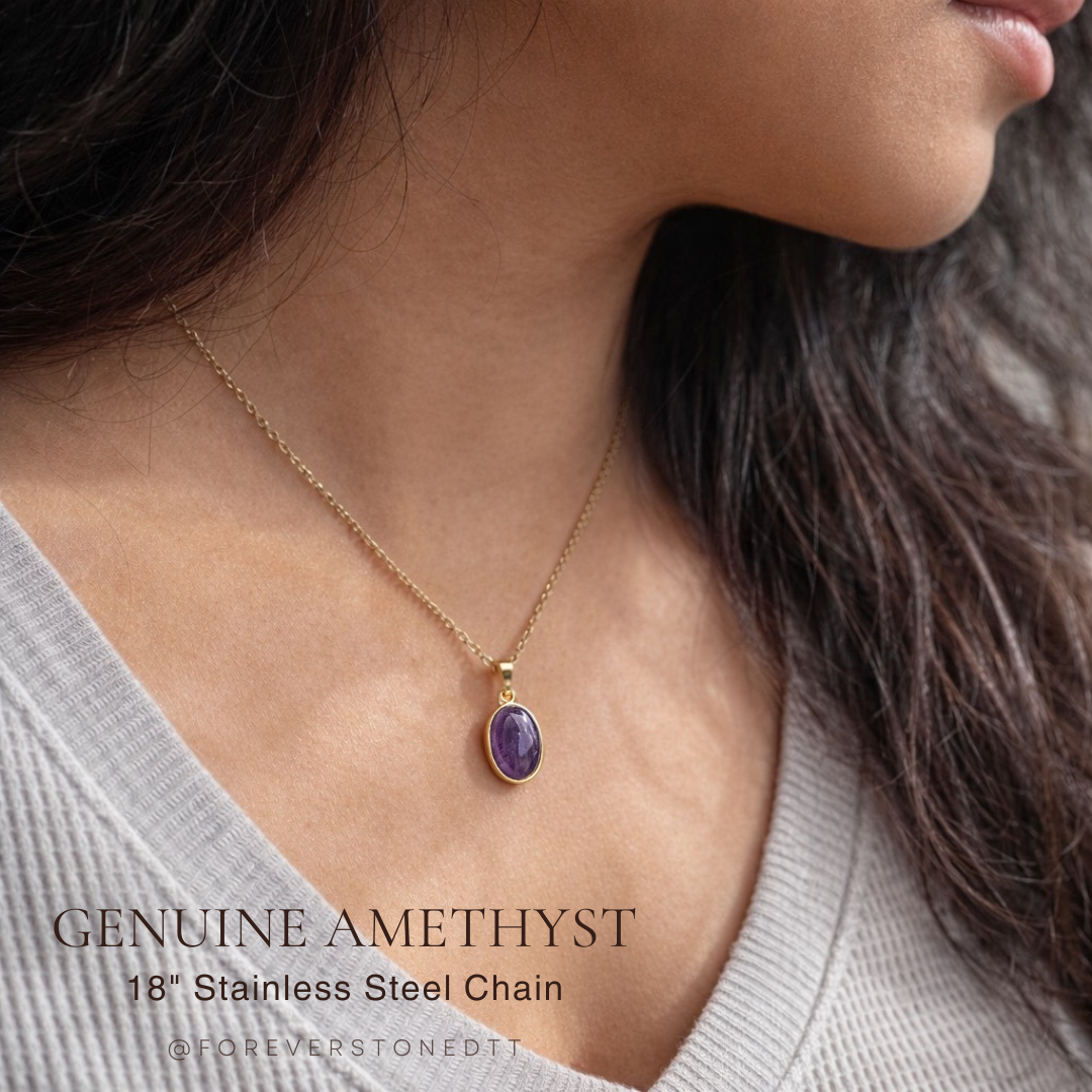 Amethyst Aura Pendant Necklace