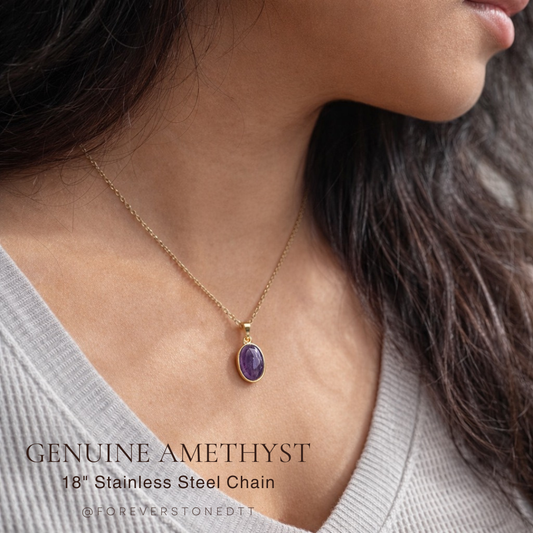 Amethyst Aura Pendant Necklace