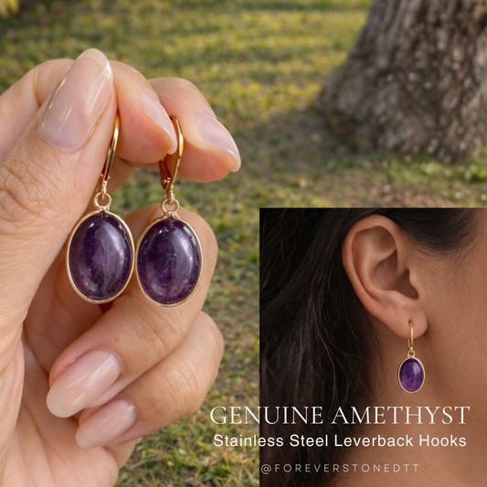 Amethyst Aura Earrings