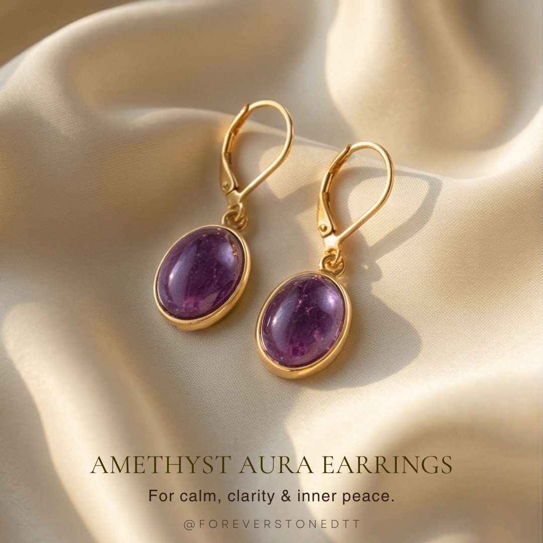 Amethyst Aura Earrings
