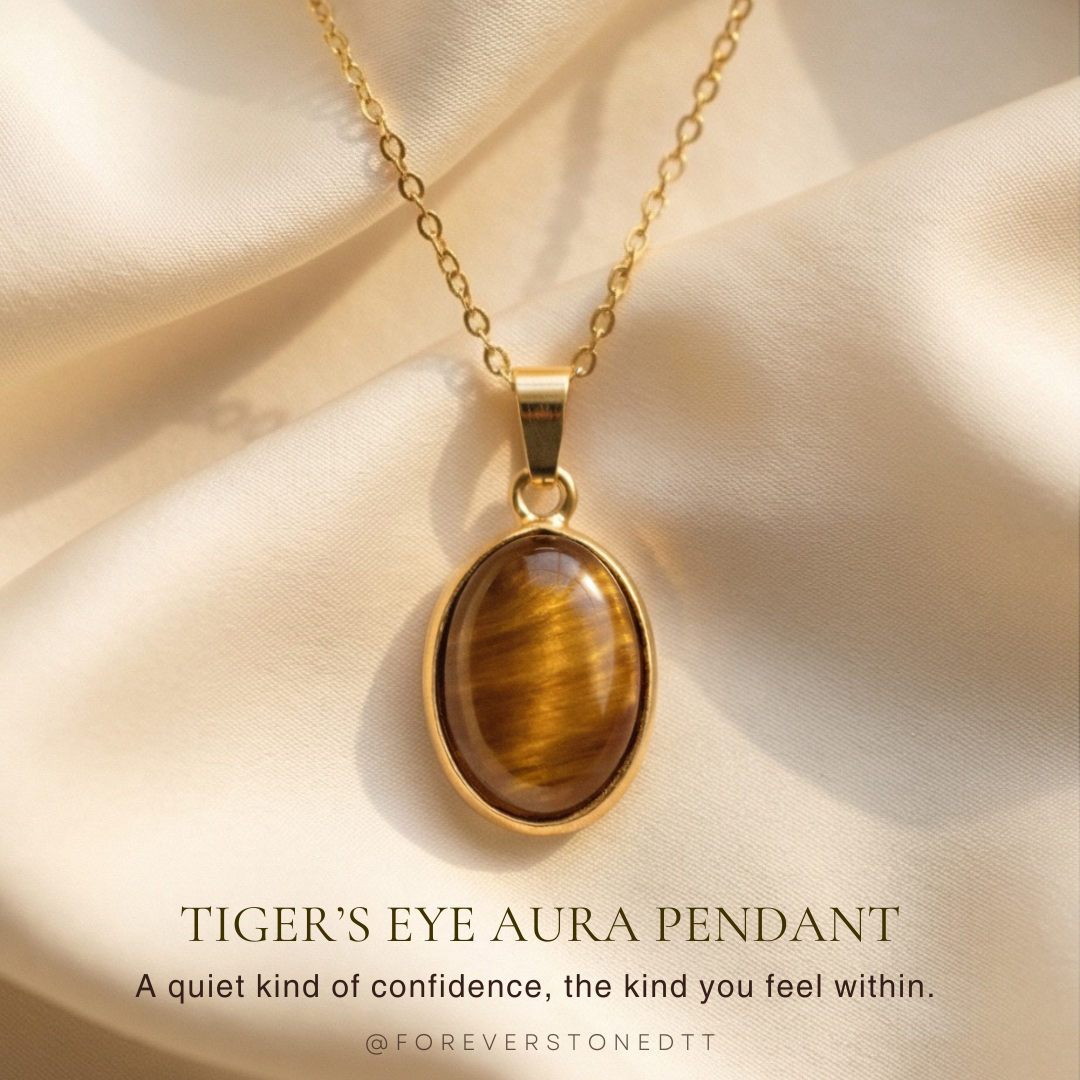 Tiger's Eye Aura Pendant Necklace