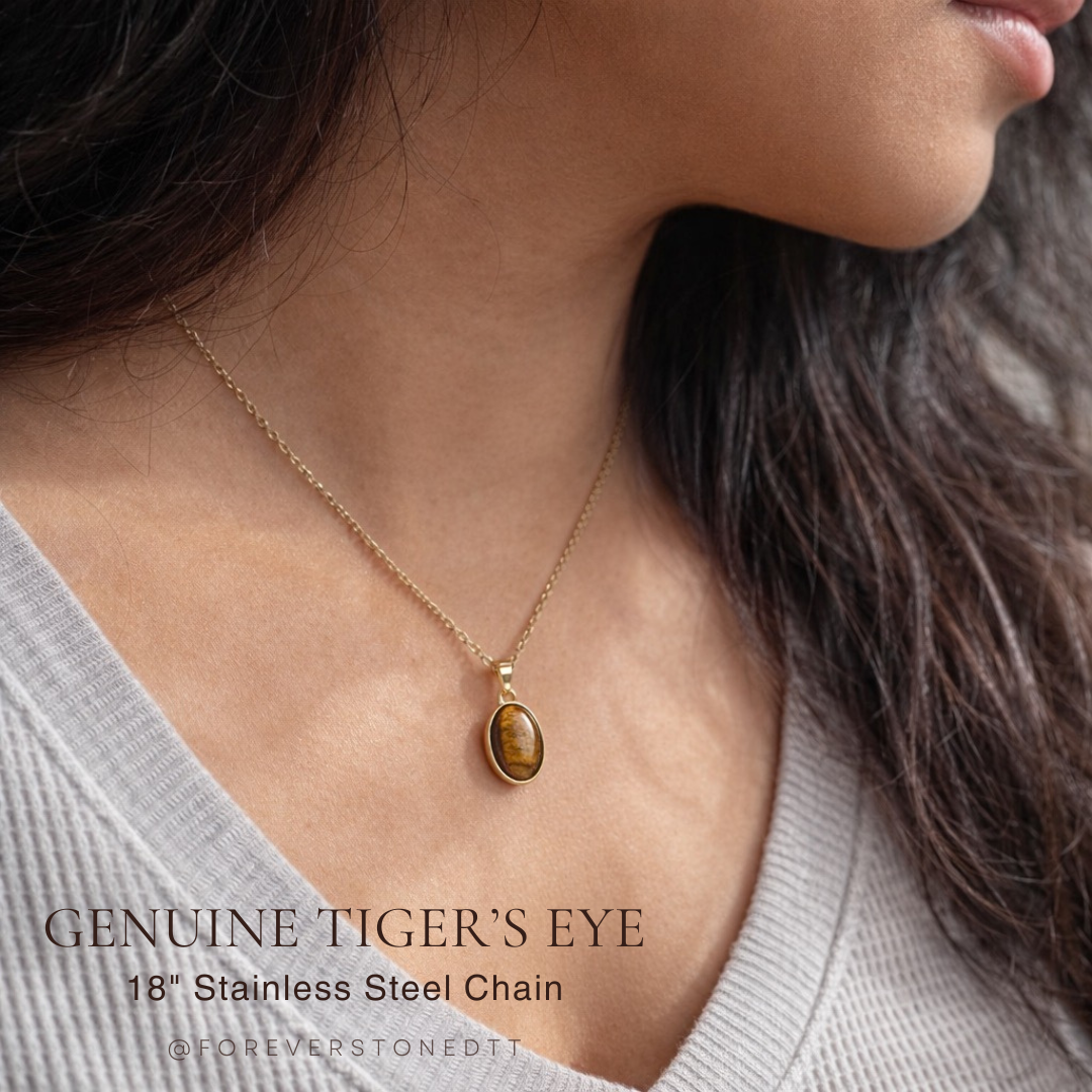 Tiger's Eye Aura Pendant Necklace