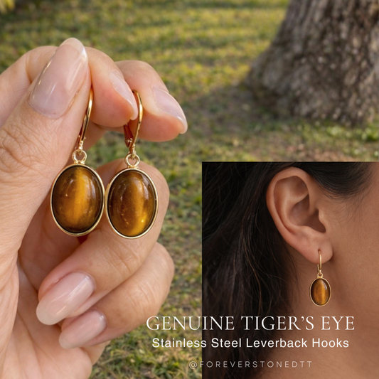 Tiger's Eye Aura Earrings