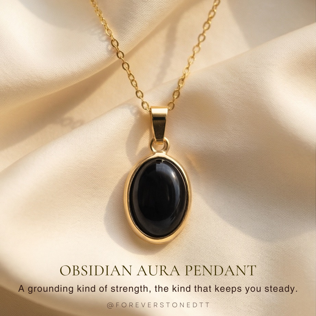 Obsidian Aura Pendant Necklace