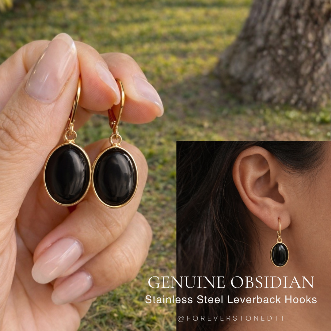 Obsidian Aura Earrings