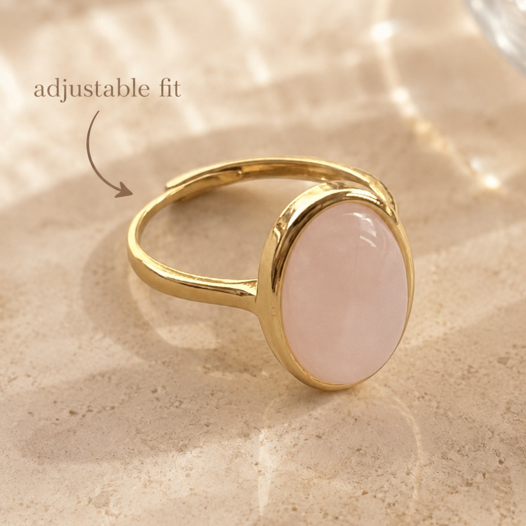 Rose Quartz Aura Ring – Love & Emotional Healing