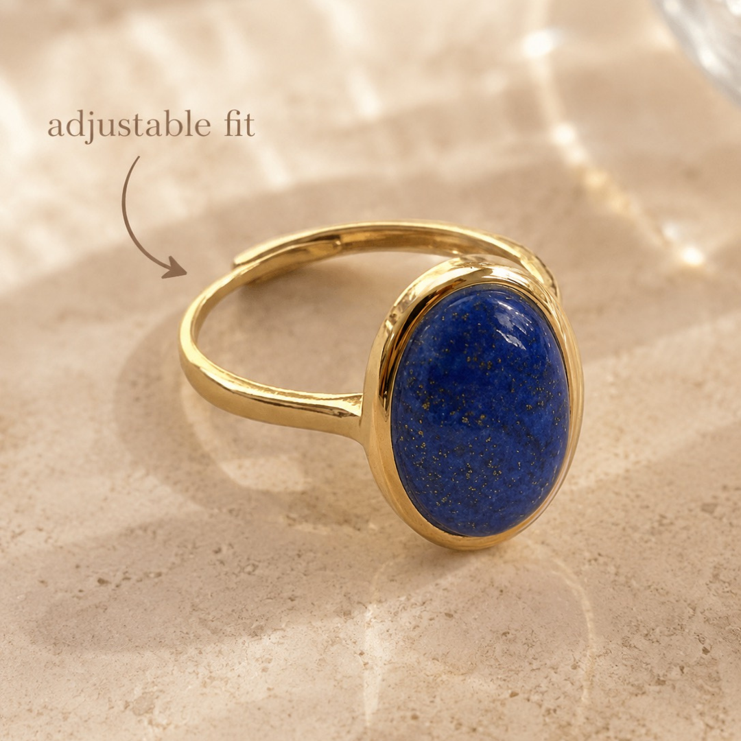 Lapis Lazuli Aura Ring – Confidence & Self-Expression