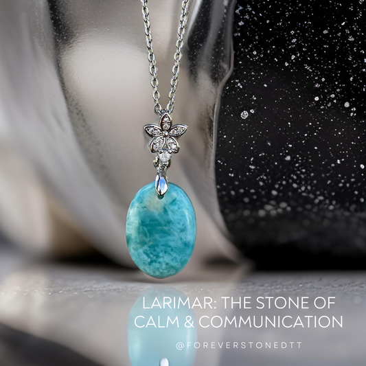 Larimar (Rare Stone from the Dominican Republic) Pendant Option 4
