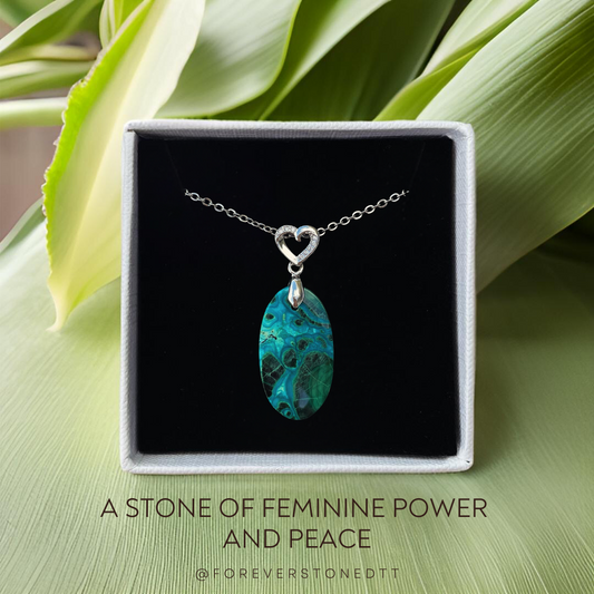 Malacholla (Malachite-Chrysocolla) Pendant Option 2