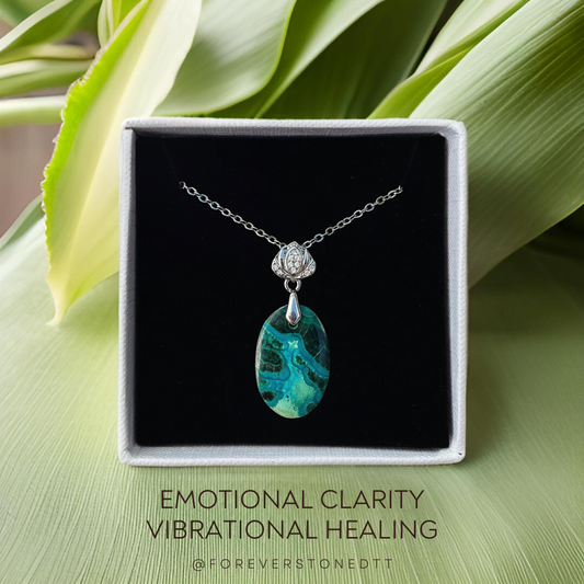 Malacholla (Malachite-Chrysocolla) Pendant Option 3