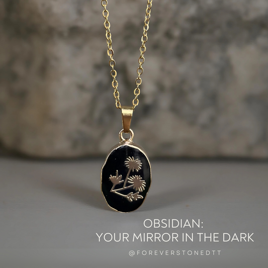 Obsidian Charm Pendant Necklace