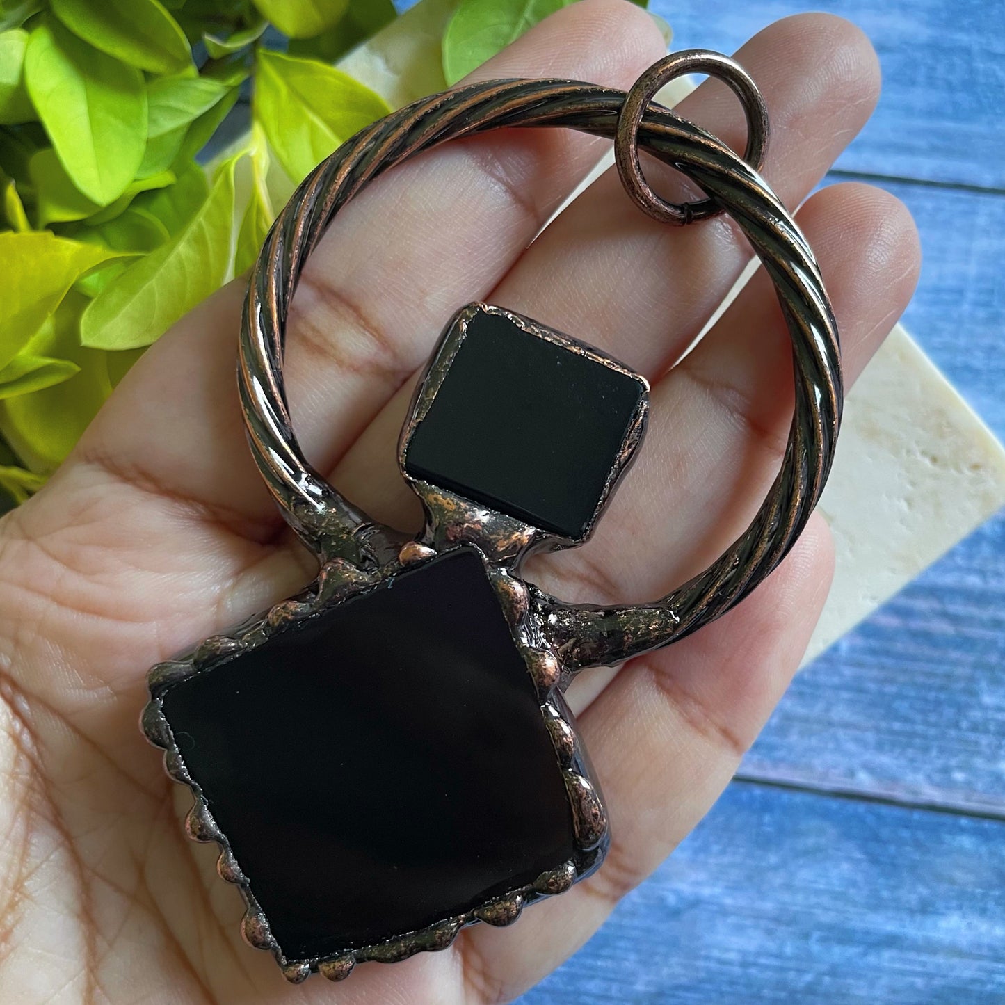 Black Onyx Boho Amulet Necklace