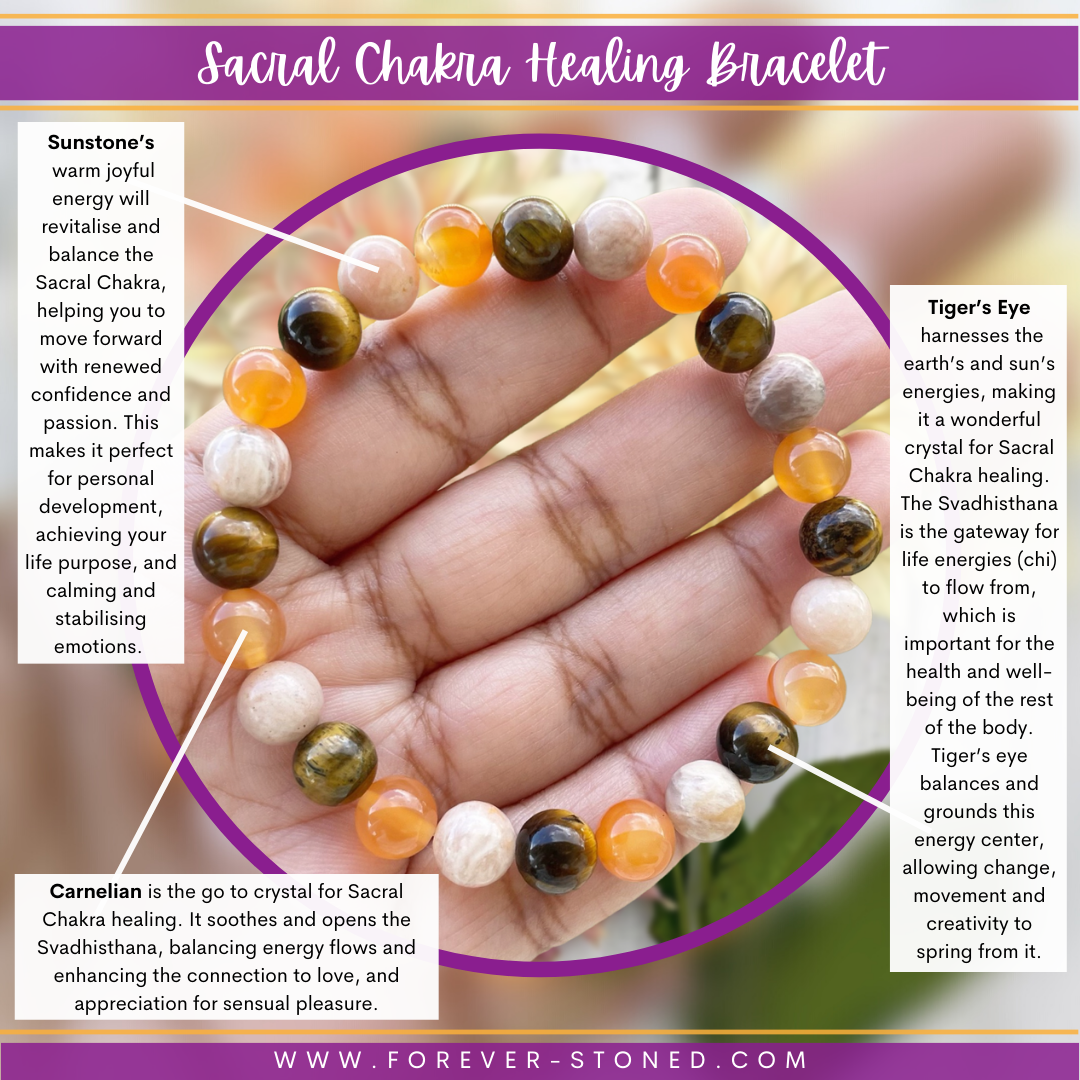 Sacral Chakra Healing Bracelet