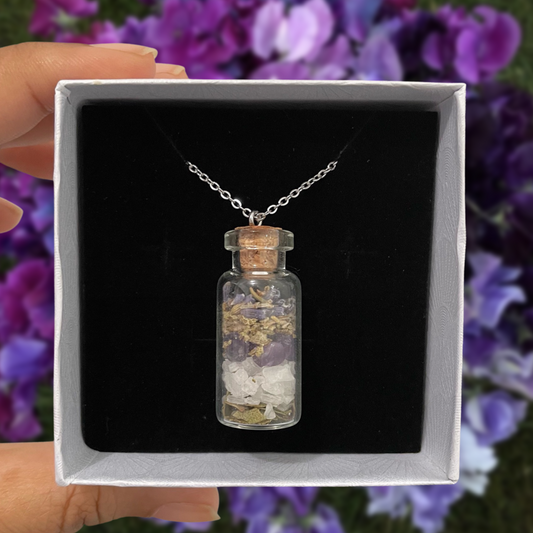 Protection Spell Jar Pendant Necklace