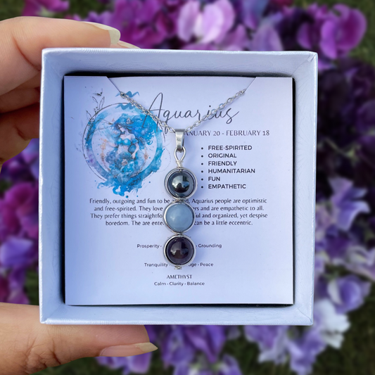 Aquarius Crystal Pendant Necklace