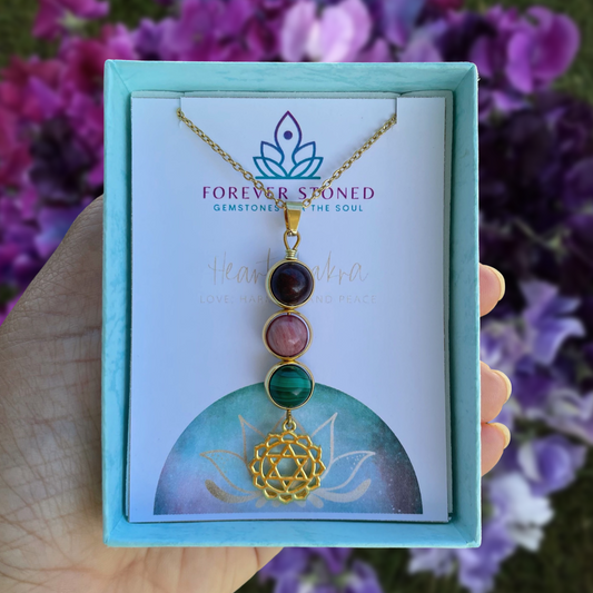 Heart Chakra Healing Crystal Pendant Necklace